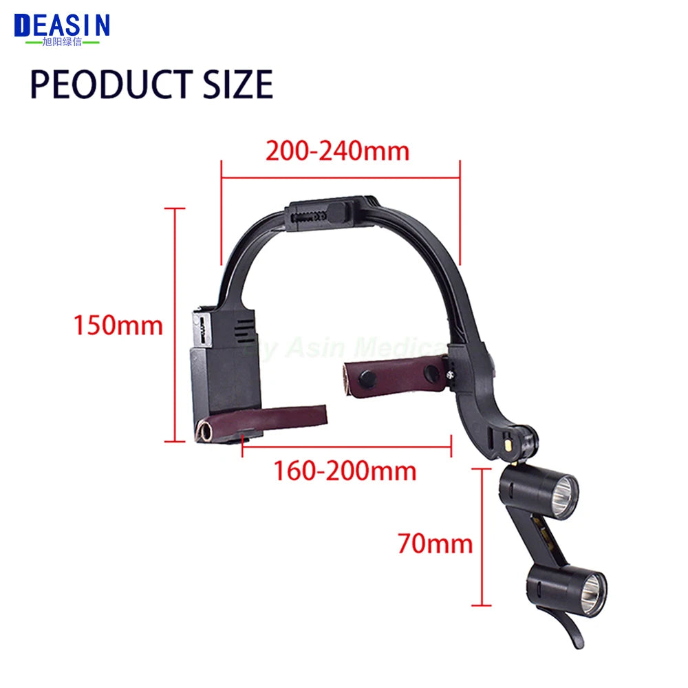 Dental LED Headlight Binocular Loupes  2.5X/3.5X Headband Ajustable 5W Dentist Surgical Headlamp Dentistry Magnifier